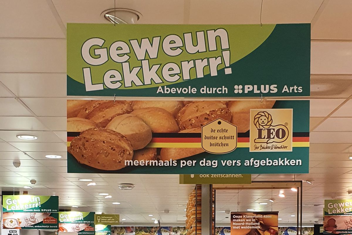 Duitse schnitt Brtchen van Leo Konditorei in de productpromotie actie Geweun Lekkerrr! bij Plus Arts in Landgraaf